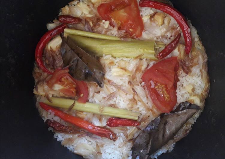Nasi Liwet pake rice cooker,Simple,Mudah,Harum plus Yummy😉