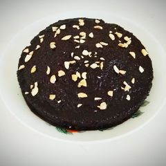 A picture of Dark Chocolate Besan Cake.