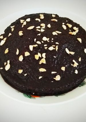A picture of Dark Chocolate Besan Cake.