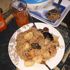 Jollof spaghetti A picture of Jollof spaghetti.