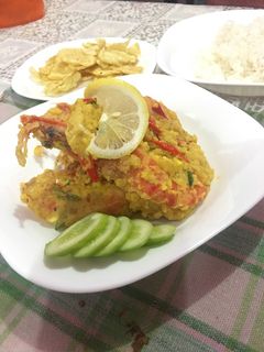Foto resep Shrimp with salted egg
