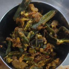 A picture of Masala bhindi.
