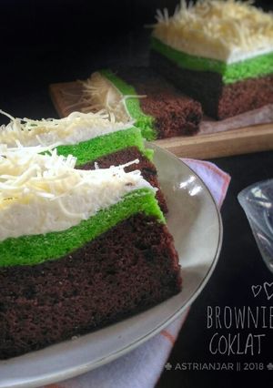 Foto resep Brownies Kukus Coklat Pandan