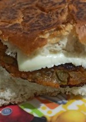 A picture of Leftover Pav bhaji tikki burger.