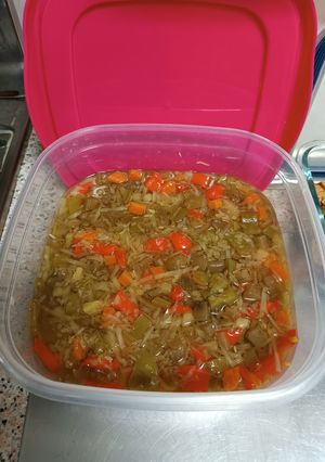 Una foto de Sopa de verduras