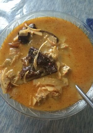 Foto resep Sayur Rebung Tempe Ikan Pari Asap
