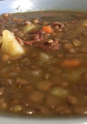 Foto principal de Lentejas con verdura y chorizo