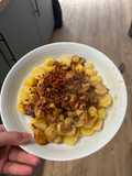 Pommes de terre aux champignons et chorizo