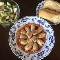 A picture of California Farm Baked Stuffed Squid.