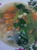 Sop dengkul daun kelor
