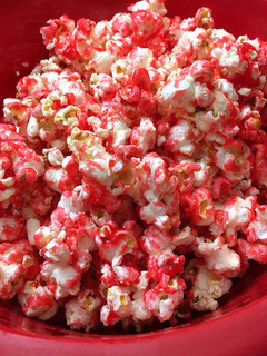 A picture of Red hot popcorn.