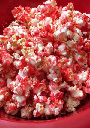A picture of Red hot popcorn.