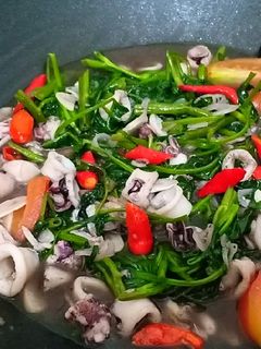 Foto resep Kangkung cumi saus tiram