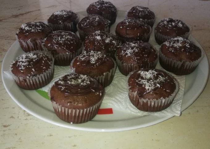 Tripla csokis muffin recept foto