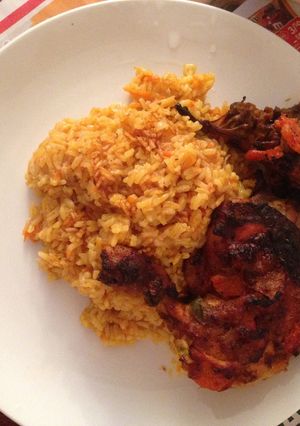 A picture of Curry Chicken n Rice.