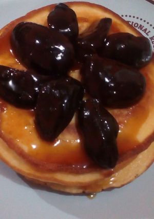 Una foto de Panqueques con higos