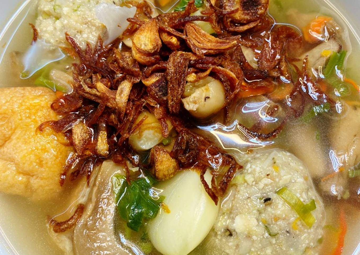 Sup baso tahu vegan ala YG Kitchen