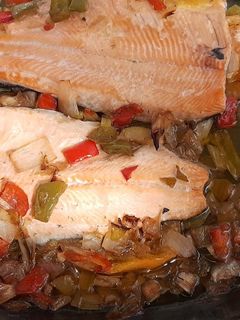 Una foto de Filete de trucha al horno (Sin sal)
