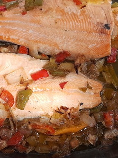 Una foto de Filete de trucha al horno (Sin sal)