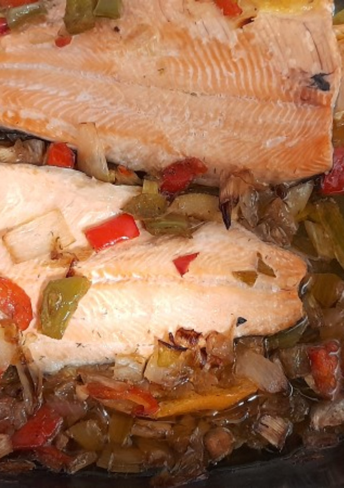 Una foto de Filete de trucha al horno (Sin sal)