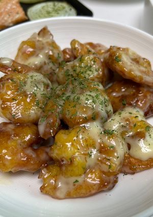 Hình của món Tôm sốt kem 🍤.