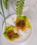 Tacos xà lách nấm đậu (chay)