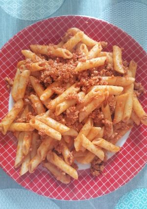 Una foto de Macarrones con picadillo