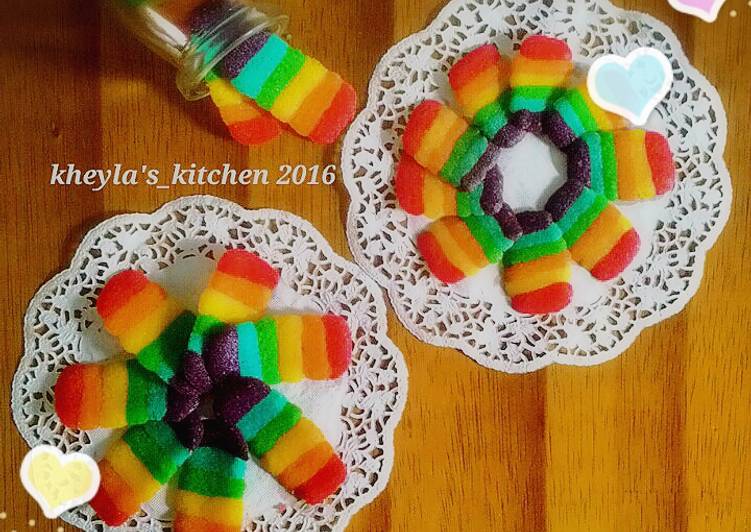  Resep  Lidah  Kucing  Keju Rainbow Ngeju Banget cookies 