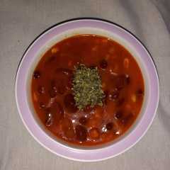 O poză a rețetei Red beans and Sweetcorn in spicy tomato sauce.