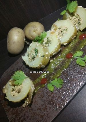 ग्रिल्ड आलू विद ड्राइफ्रूट (Grilled Aloo with dryfruit recipe in Hindi) रेसिपी मुख्य फोटो
