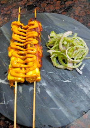 A picture of Tandoori Mayonnaise Paneer Tikka.