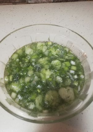 O poză a rețetei Salată de castraveți.
