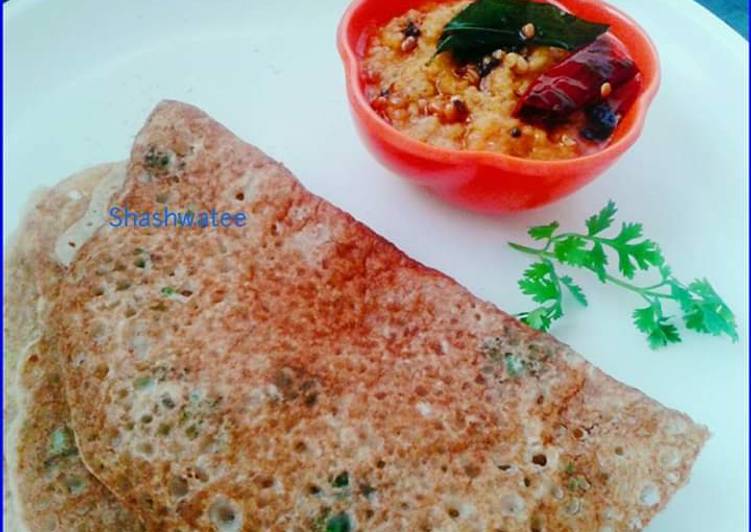 Instant dosa with chutney