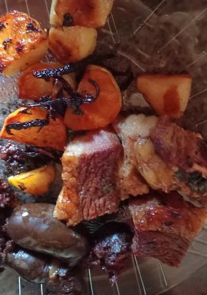 Una foto de Asado con Papas al Horno