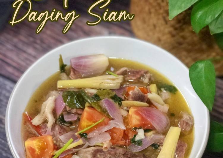 Langkah Mudah Buat Sup Daging Siam yang Cepat