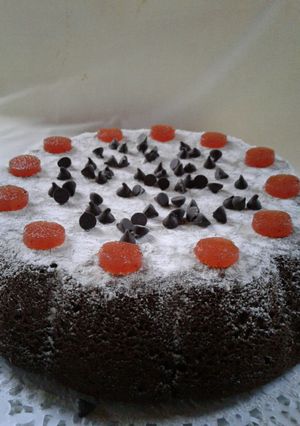 Una foto de Torta de chocolate y membrillo