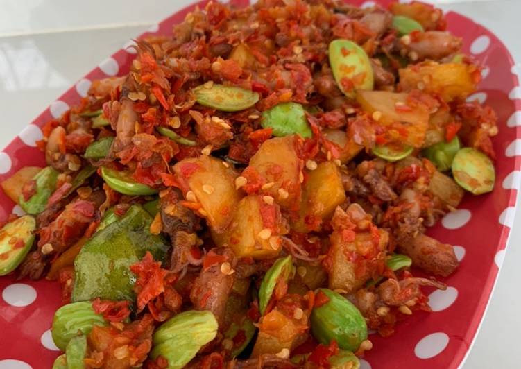 Sambel baby cumi pete kentang