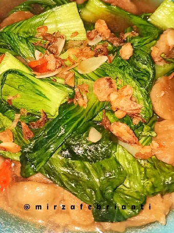 Recipe 01. Cah Pokcoy Bawang Putih Dengan Pentol the Awesome  Perfect