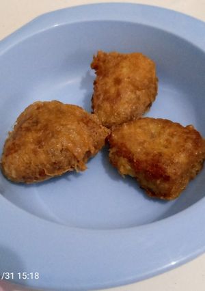 Foto resep 69. Mpasi 9+|Snack Booster BB Perkedel kentang nasi double prohe 🥔🍚🍗🥚