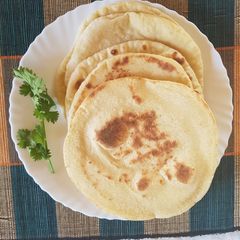 Homemade naan A picture of Homemade naan.