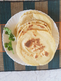 A picture of Homemade naan.