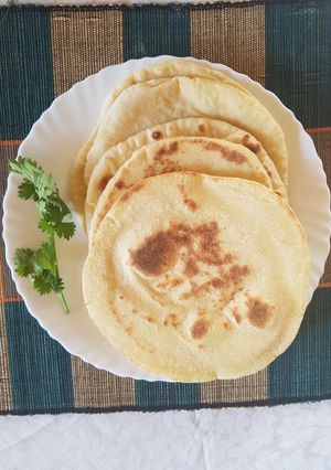 A picture of Homemade naan.