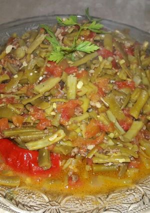 صورة لوصفة فاصوليا عريضة (عيشة خانوم) 🌿🍅🌶