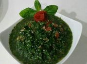 A picture of scallions or cilantro
