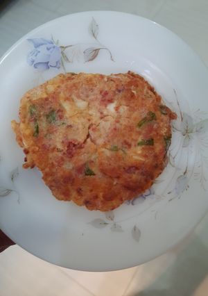 Foto resep Telur kornet dadar (buat anak 1.5 th)
