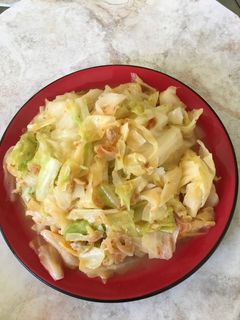 蝦醬炒高麗菜 的食譜成品照片