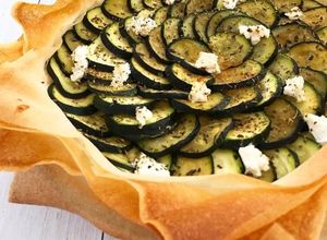 Une photo de Tarte feuilles de brick, courgettes et chèvre