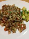 Arroz chaufán con tocino/panceta
