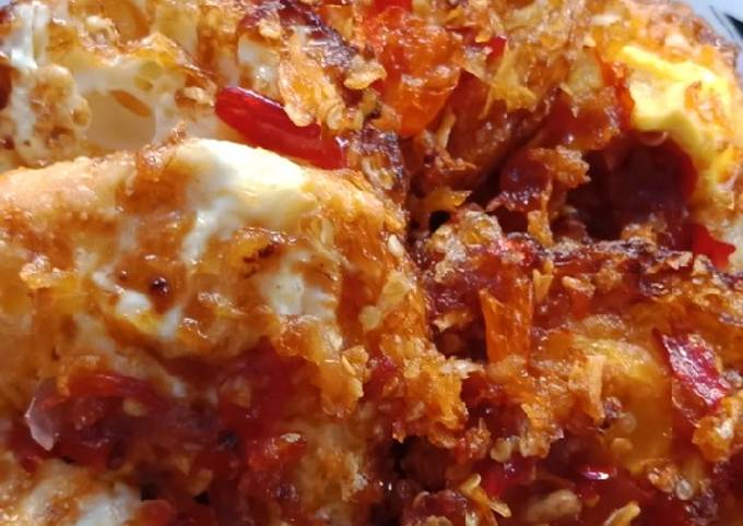 Anti Ribet, Memasak Sambal telur dadar Enak Dan Mudah