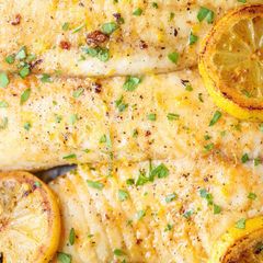 A picture of Leslie’s Lemon Pepper Tilapia.